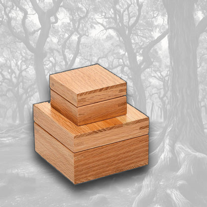 9cm Solid Oak Boxes