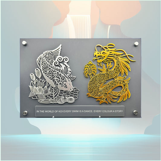 Silver Koi Golden Dragon